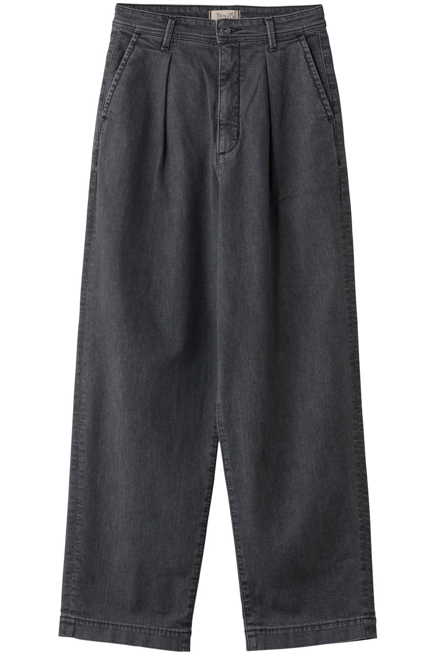 YANUK タックパンツ (ウォーングレー, S) ヤヌーク ELLE SHOP YANUK タックパンツ (ウォーングレー, S) ヤヌーク ELLE SHOP