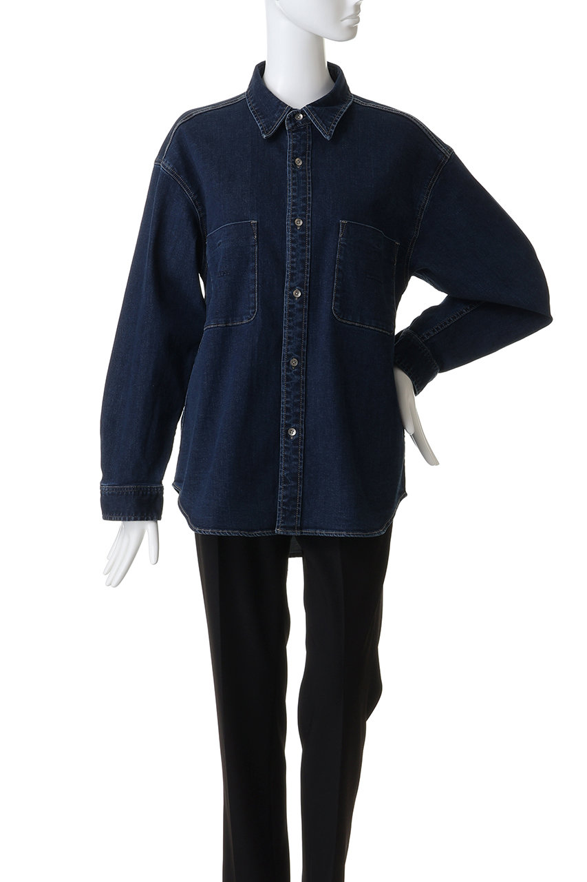 【新品 タグ付】 YANUK ヤヌーク デニムシャツ サイズＳ　BLU YANUK(ヤヌーク)｜デニムシャツ/ウォーンインディゴ の通販｜ELLESHOP