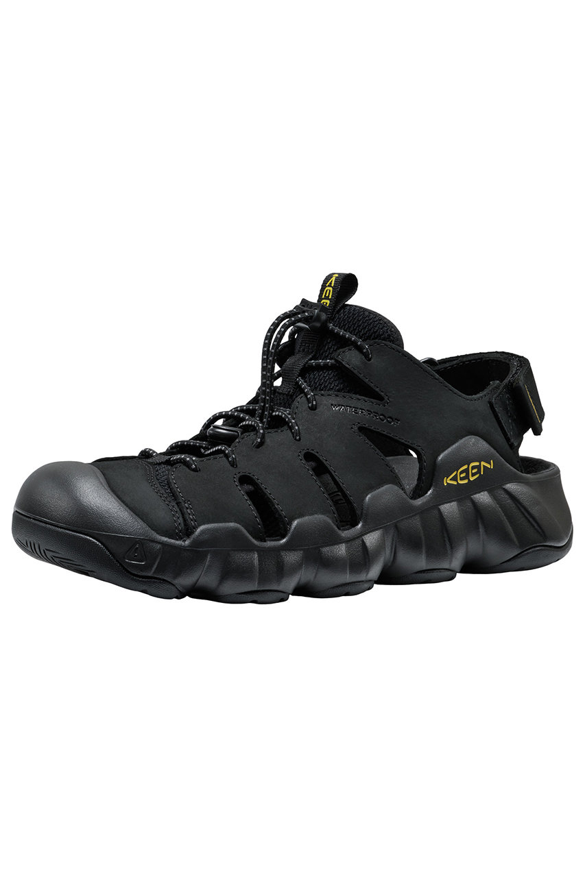キーン/KEENの【MEN】ハイパーポート フィッシャーマン レザー サンダル(BLACK/KEEN YELLOW/1031893)