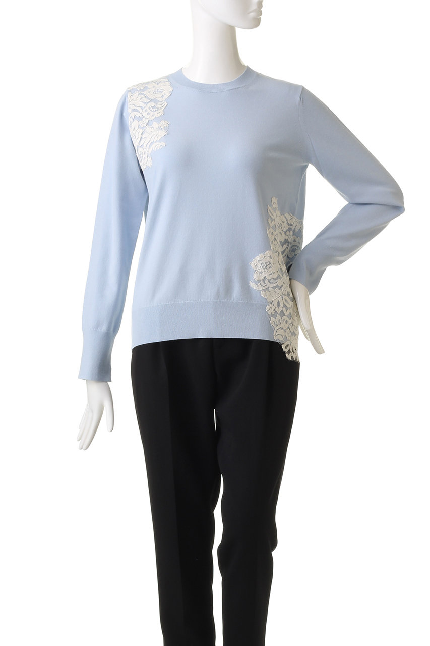 美品 ベイジ BEIGE ウィロ WILLOW ウラウンドネック レース ニット BEIGE，(ベイジ，)｜WILLOW(ウィロウ)/ラウンドネックニット/エクリュ