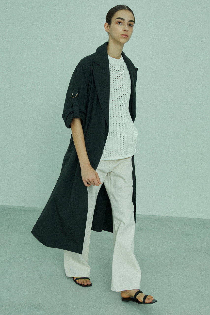 新品◇BEIGE,【雑誌掲載】ORCHID / ロングコートスプリングコート バックプリーツ トレンチコート スプリングコート コート