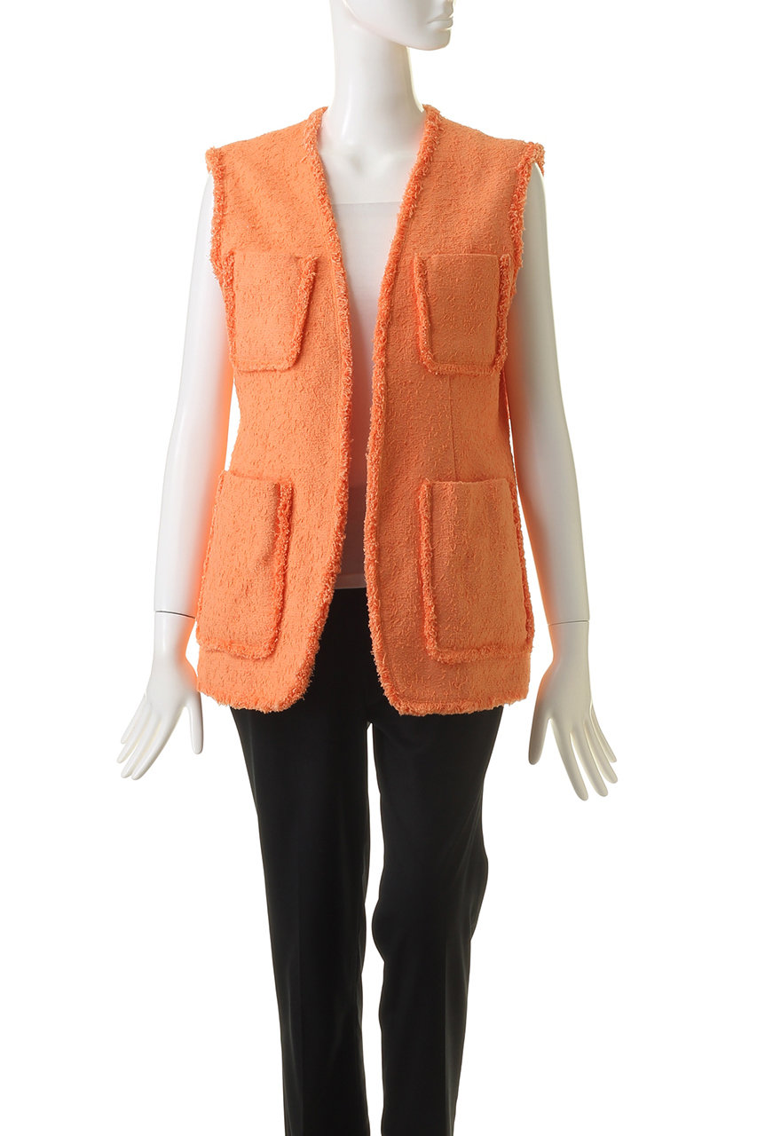 BEIGE，(ベイジ，)｜DAHLIA(ダリア)/ツイードジレ/オレンジ の通販