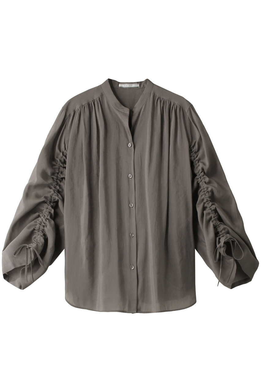 ベイジ，/BEIGE，のLILAC(ライラック)/ギャザーブラウス(グレー/BLCWSS0309)