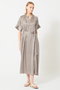 YEW/シャツワンピース ベイジ，/BEIGE，