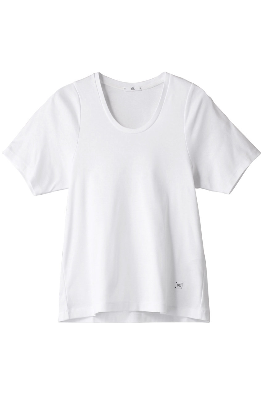 ＜ELLE SHOP＞ BEIGE KUMQUAT（カムクワト）/フライスTシャツ (White S) ベイジ ELLE SHOP