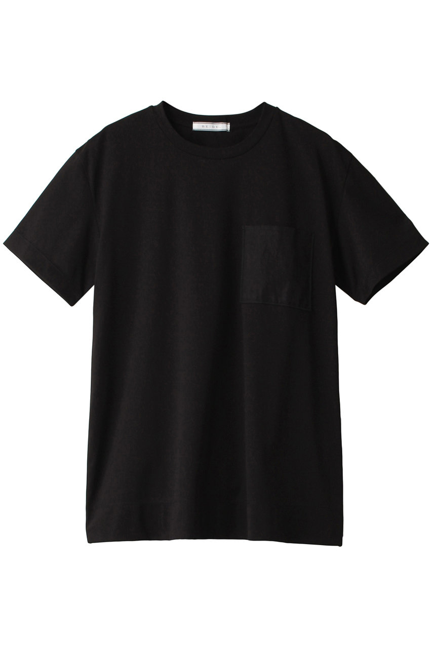 ＜ELLE SHOP＞ BEIGE MOULINS（ムーラン）/ポケットTシャツ (Black×Black 4) ベイジ ELLE SHOP