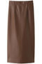 DUPHOT（デュフォ）/フェイクレザースカート ベイジ，/BEIGE， Camel