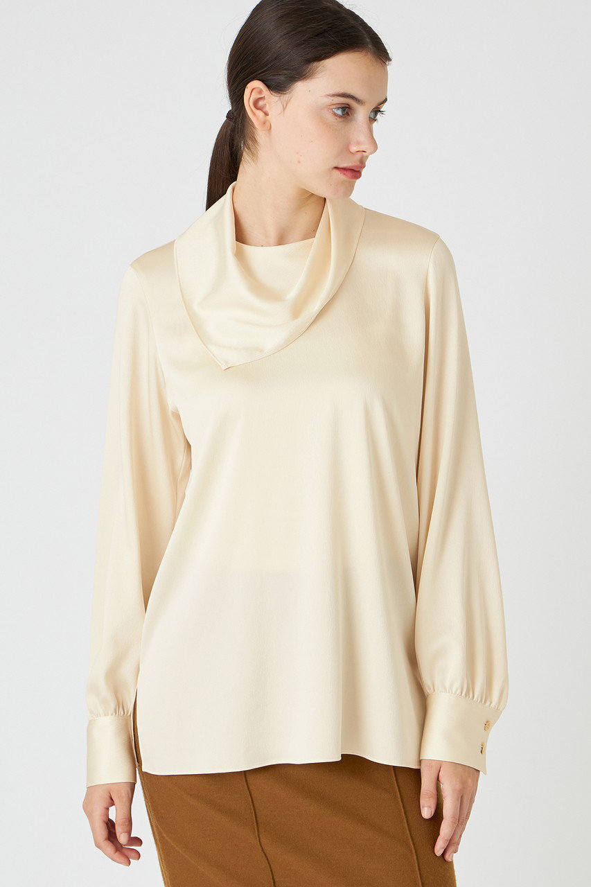 極美品 ベイジ BEIGE, MABILLON スカーフブラウス マビヨン 2 BEIGE，(ベイジ，)｜MABILLON(マビヨン)/スカーフブラウス/Ecru の通販