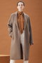 PASSY（パッシー）/ノーカラーロングコート ベイジ，/BEIGE，