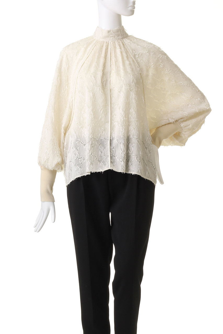 ベイジBEIGE ジャガードブラウス2 エクリュホワイト