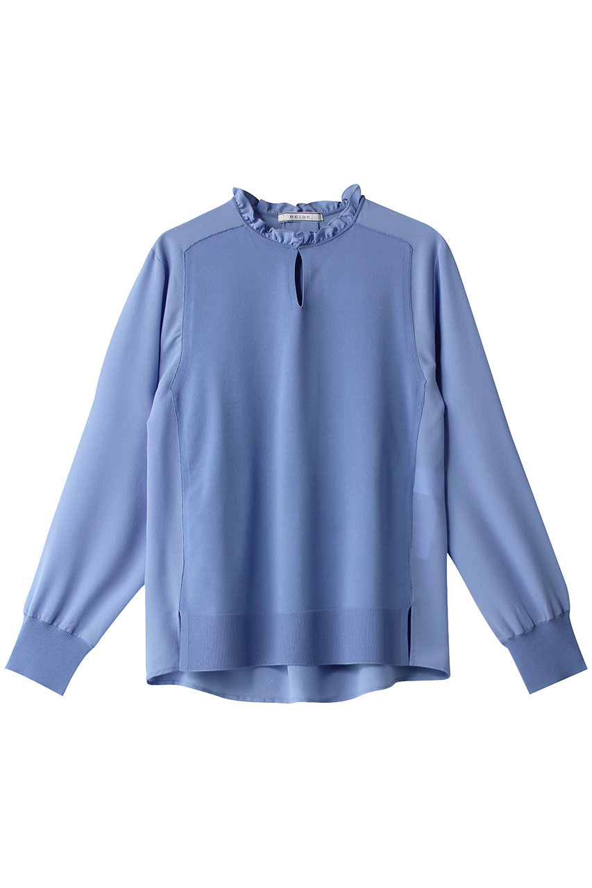 BEIGE， CLARISSE（クラリス）/ロングブラウス (Sax, 4) ベイジ， ELLE SHOP