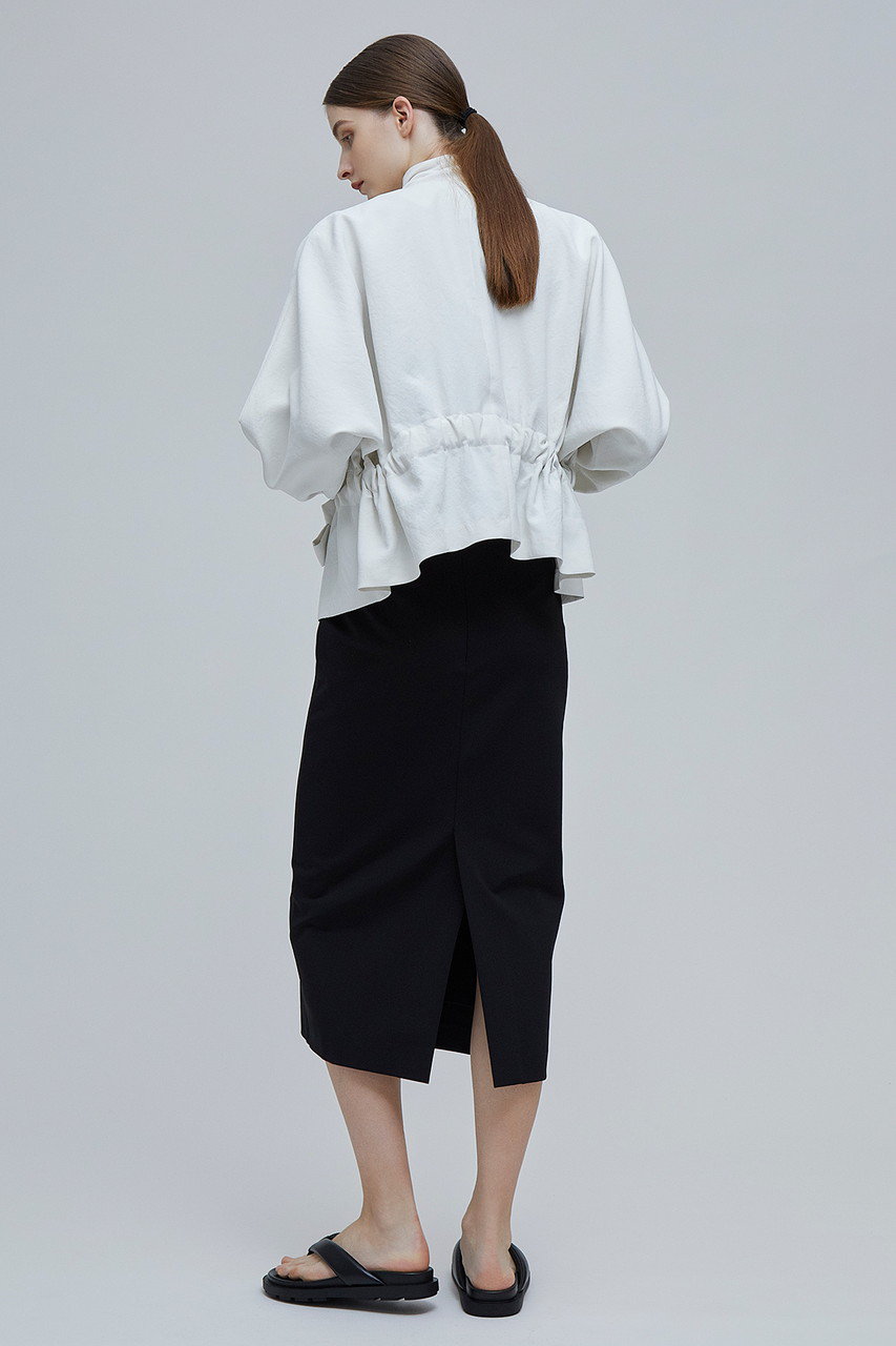 BEIGE，(ベイジ，)｜MARIE（マリー）/ノーカラージャケット/Ecru の