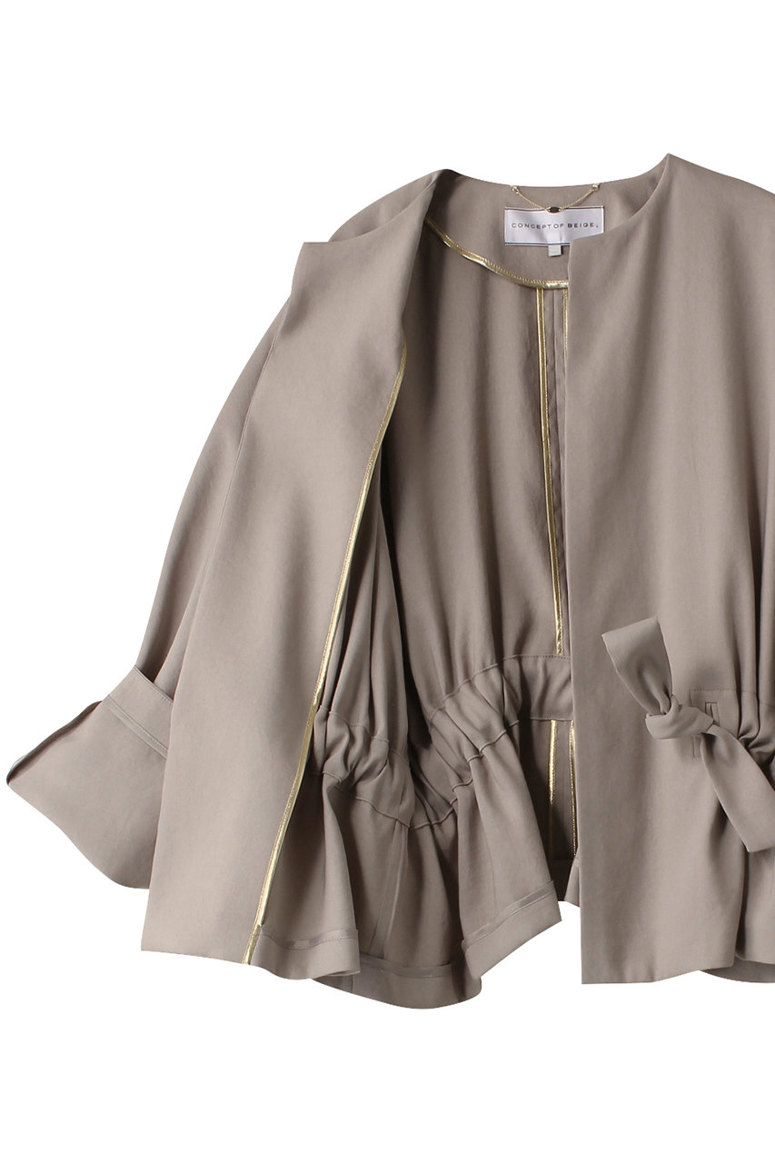 nanage ⭐️⭐️⭐️BEIGE ベイジ　MARIE ノーカラージャケット BEIGE，(ベイジ，)｜MARIE（マリー）/ノーカラージャケット/Ecru の