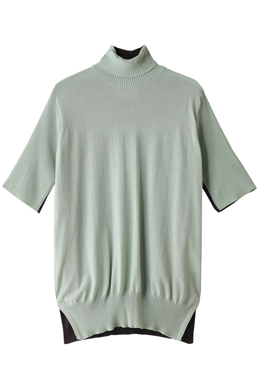BEIGE, JULIE(ジュリー)/半袖ニット (Mint x Slate, 4) ベイジ, ELLE SHOP BEIGE, JULIE(ジュリー)/半袖ニット (Mint x Slate, 4) ベイジ, ELLE SHOP