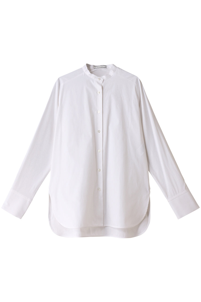 BEIGE, ALBERT(アルベール)/バンドカラーシャツ (White, 4) ベイジ, ELLE SHOP BEIGE, ALBERT(アルベール)/バンドカラーシャツ (White, 4) ベイジ, ELLE SHOP