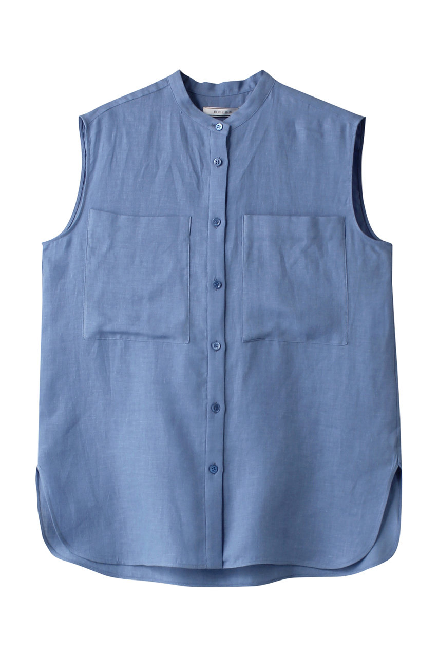 ベイジ，/BEIGE，のBASILE（バジル）/バンドカラーブラウス(Sax/BLCWCM0502)