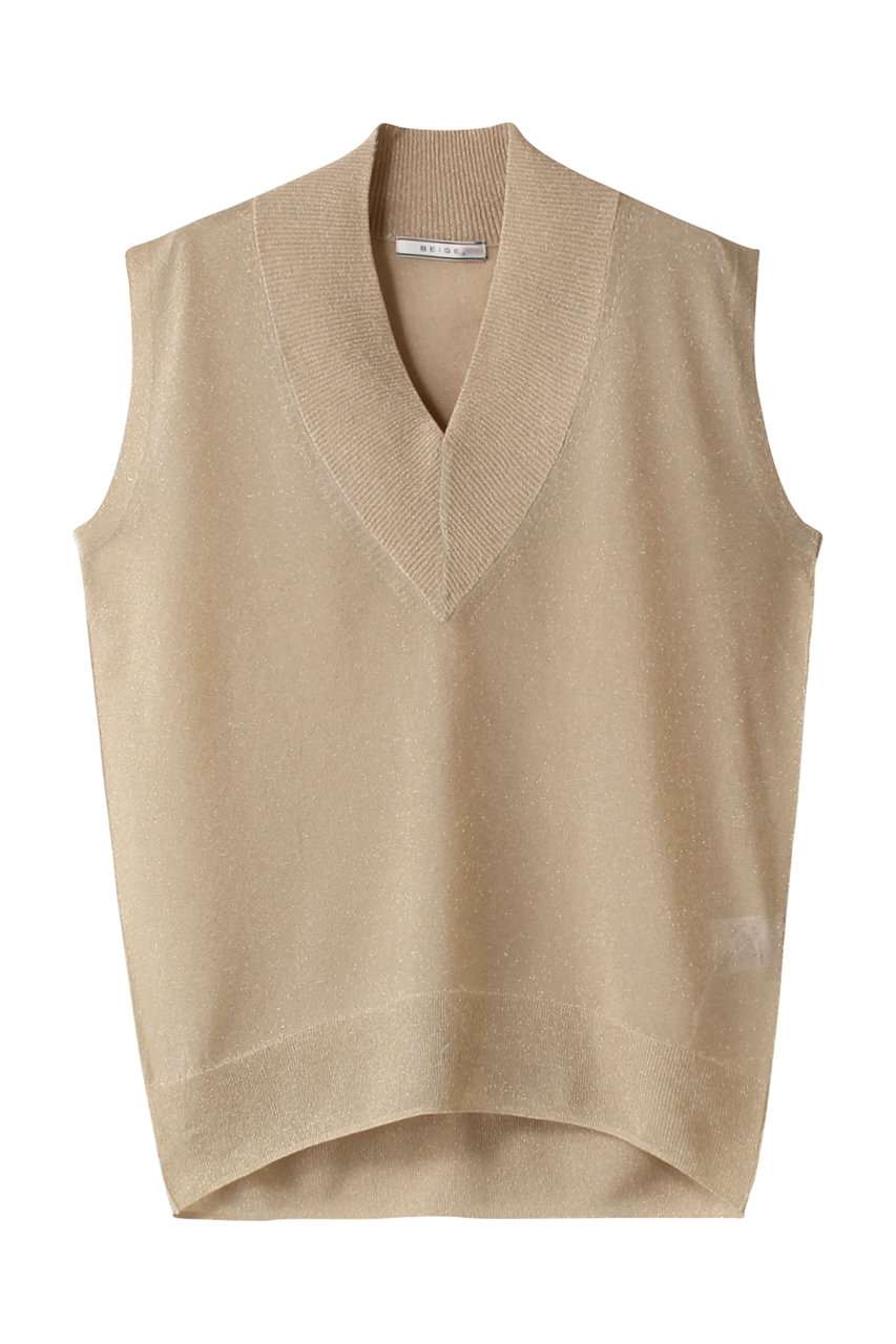 BEIGE, RIOU(リウ)/ウォッシャブルニットトップス (Gold, 4) ベイジ, ELLE SHOP BEIGE, RIOU(リウ)/ウォッシャブルニットトップス (Gold, 4) ベイジ, ELLE SHOP