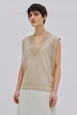 RIOU（リウ）/ウォッシャブルニットトップス ベイジ，/BEIGE，