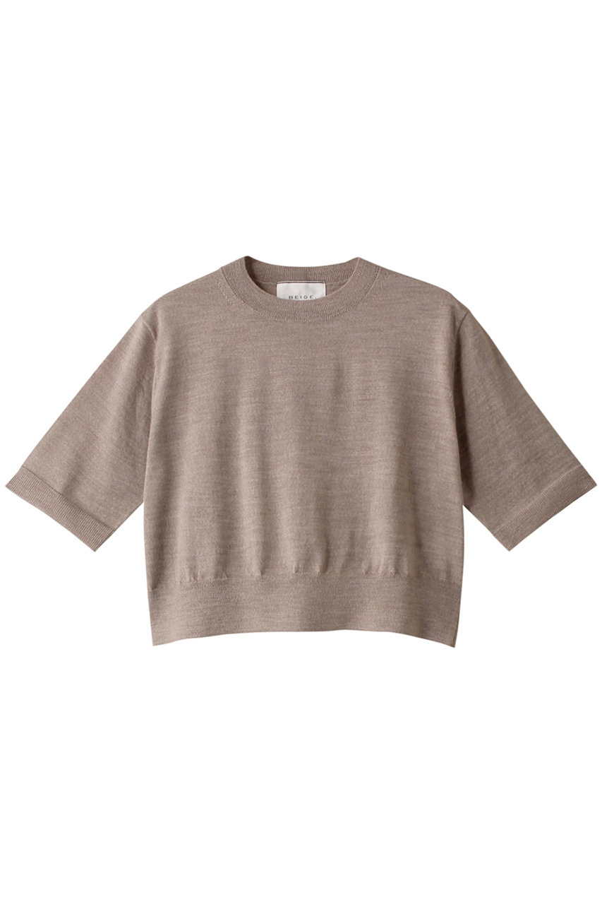 ベイジ，/BEIGE，のLA MONNAIE（ラモネ）/ショート丈ニット(Lt Taupe/KRCWCA0204)