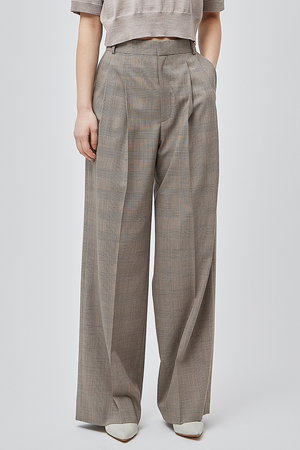 ベイジ，/BEIGE，のMER（メール）/グレンチェックパンツ(110600/110601)