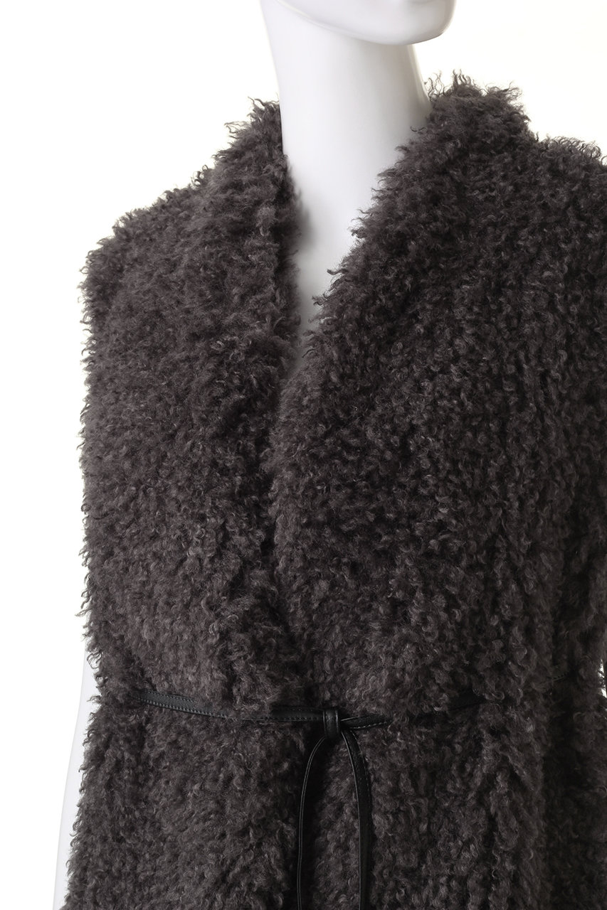 BEIGE，(ベイジ，)｜PUY（ピュイ）/フェイクファーベスト/C.Gray の