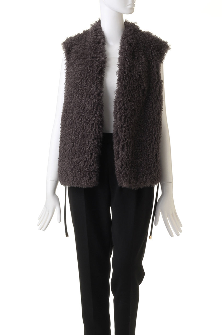 BEIGE，(ベイジ，)｜PUY（ピュイ）/フェイクファーベスト/C.Gray の