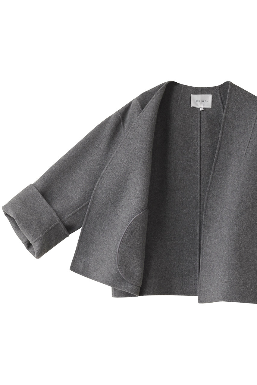 BEIGE，(ベイジ，)｜GRASSE（グラス）/リバーウールクロップドコート/L