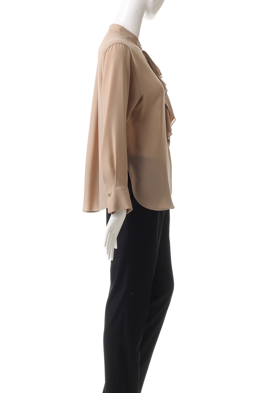 BEIGE,(ベイジ,)|STOW(ストー)/バンドカラーフリルブラウス BEIGE,(ベイジ,)|STOW(ストー)/バンドカラーフリルブラウス