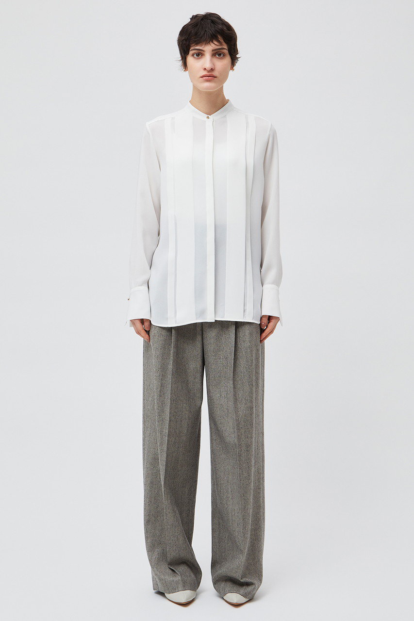 BEIGE，(ベイジ，)｜STOW（ストー）/フロントタックブラウス/Ecru の