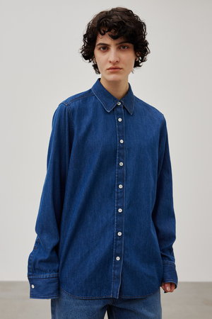 ベイジ，/BEIGE，のDELAUP（ドロー）/ダンガリー風コットンデニムブラウス(110400/110403)