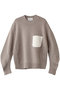 LEADER（ルアデ）/フェイクレザーポケットクルーネックトップス ベイジ，/BEIGE， Taupe