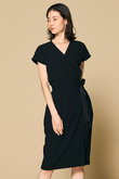BEIGE，(ベイジ，)｜CINDY（シンディ）/ラップワンピース/Black×Black