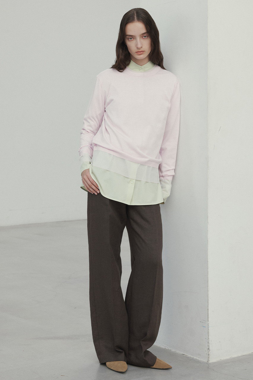 BEIGE ベイジ ボウタイ ブラウス 2 グレー BEIGE，(ベイジ，)｜CLOVER（クローバー）/コットンバック