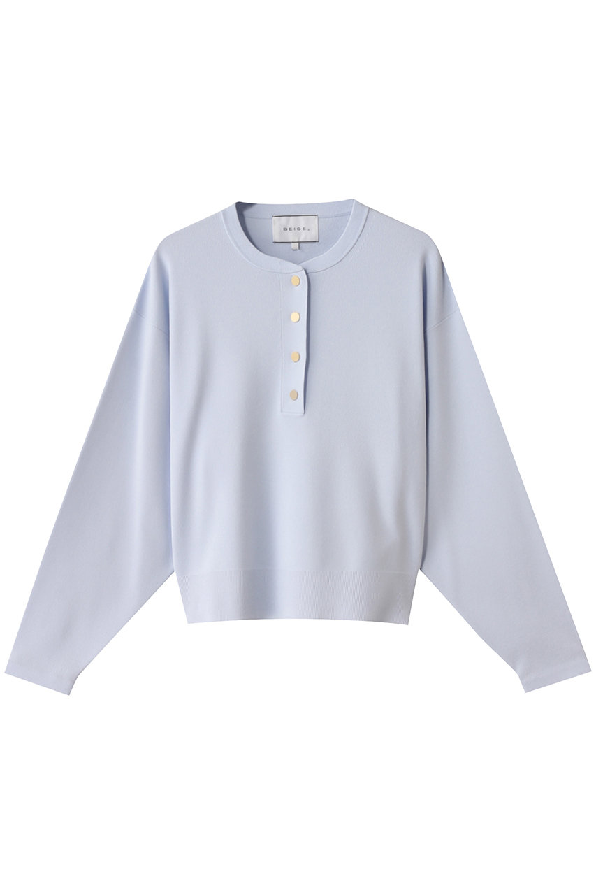 BEIGE, LAURA(ロラ)/スキッパー風ニットトップス (Sax, 4) ベイジ, ELLE SHOP BEIGE, LAURA(ロラ)/スキッパー風ニットトップス (Sax, 4) ベイジ, ELLE SHOP
