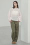 PAULINE（ポリーヌ）/タックギャザーリネンボリュームブラウス ベイジ，/BEIGE，