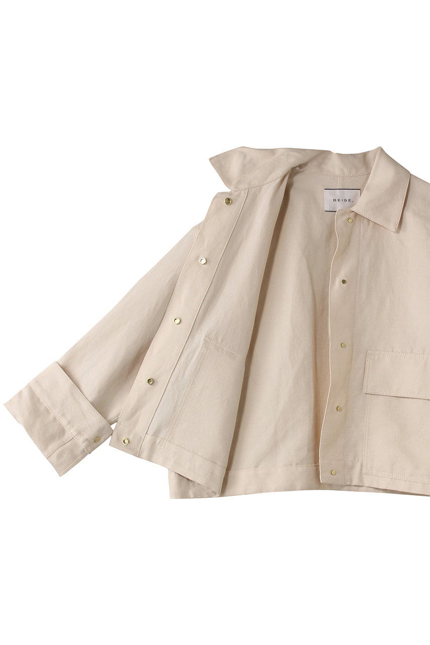 BEIGE. ベイジ　CUPHEA アウトポケットジャケット　エクリュ　2 BEIGE. ベイジCUPHEA アウトポケットジャケットエクリュ2