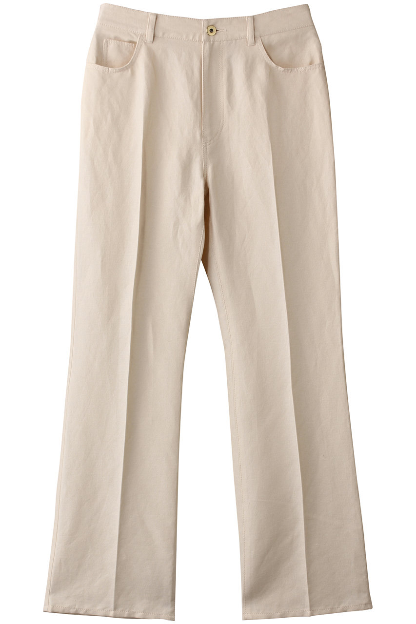 BEIGE, CUPHEA(クフェア)/センタープレス入りフレアパンツ (Ecru, 4) ベイジ, ELLE SHOP BEIGE, CUPHEA(クフェア)/センタープレス入りフレアパンツ (Ecru, 4) ベイジ, ELLE SHOP