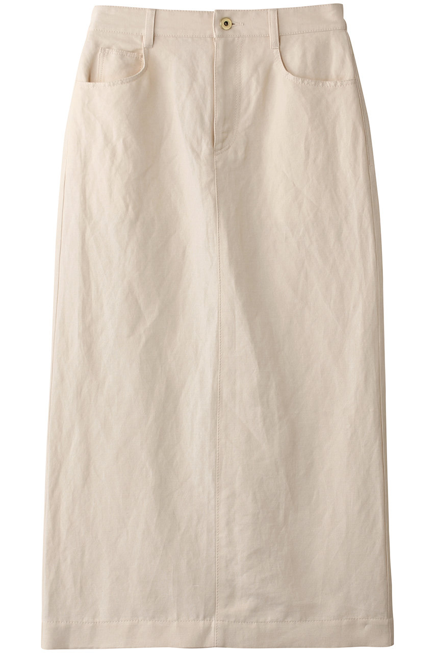 ベイジ，/BEIGE，のCUPHEA（クフェア）/Iラインロングスカート(Ecru/SKCWGS0300)