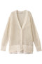 ALOE（アロエ）/コットンメッシュVネックミドル丈カーディガン ベイジ，/BEIGE， Ecru