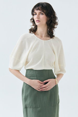 ベイジ，/BEIGE，のLIATRIS（リアトリス）/バックリボンハーフスリーブブラウス(110400/110402)