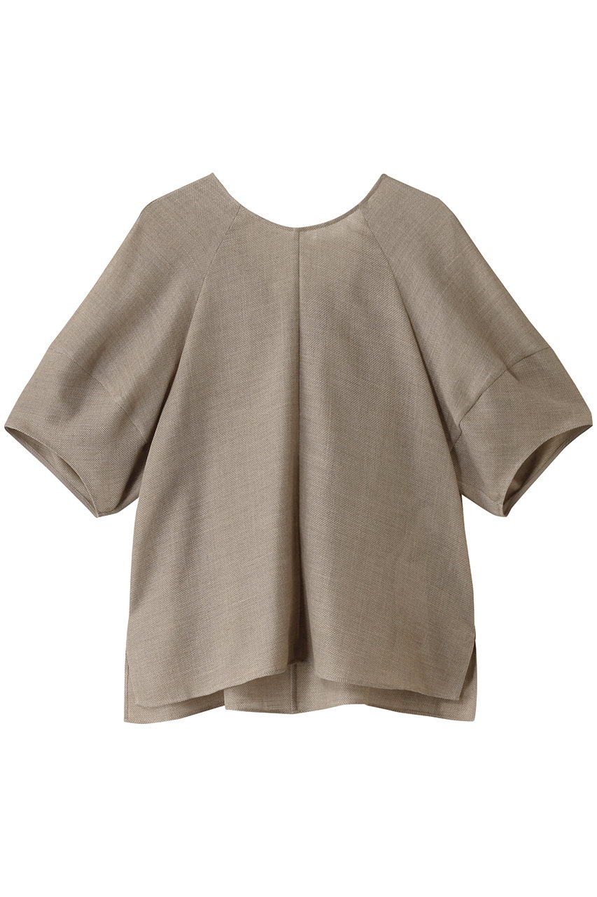 BEIGE, LIATRIS(リアトリス)/バックリボンハーフスリーブブラウス (Flax, 4) ベイジ, ELLE SHOP BEIGE, LIATRIS(リアトリス)/バックリボンハーフスリーブブラウス (Flax, 4) ベイジ, ELLE SHOP