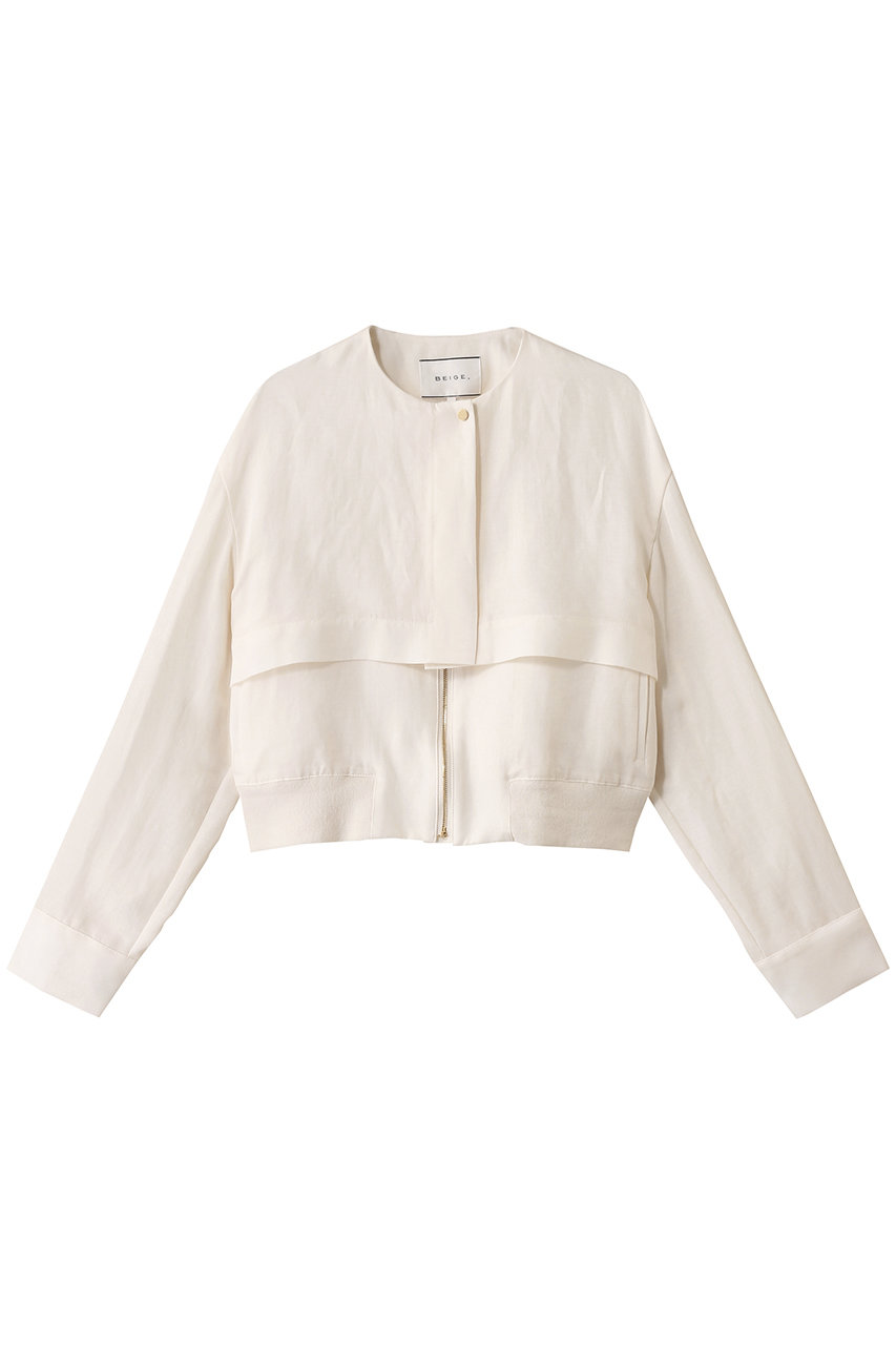 BEIGE, BERNARD(ベルナール)/リネンノーカラーラップブルゾン (Meringue, 4) ベイジ, ELLE SHOP BEIGE, BERNARD(ベルナール)/リネンノーカラーラップブルゾン (Meringue, 4) ベイジ, ELLE SHOP