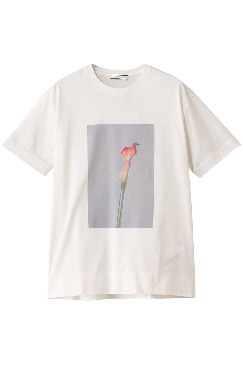 BEIGE, PENTAS(ペンタス)/オリジナルフォトプリントTシャツ (Calla lily, 4) ベイジ, ELLE SHOP BEIGE, PENTAS(ペンタス)/オリジナルフォトプリントTシャツ (Calla lily, 4) ベイジ, ELLE SHOP