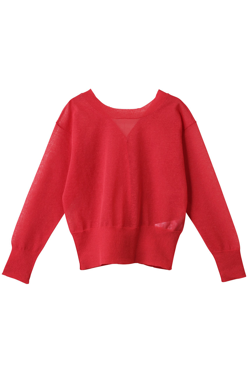 BEIGE, LUPINUS(ルピナス)/前後2WAYシアーニットカーディガン (Poppy Red, 4) ベイジ, ELLE SHOP BEIGE, LUPINUS(ルピナス)/前後2WAYシアーニットカーディガン (Poppy Red, 4) ベイジ, ELLE SHOP