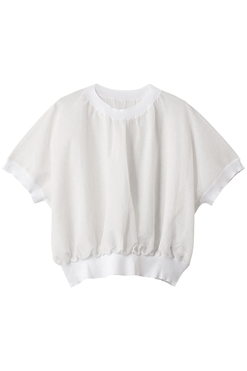 BEIGE, LUPINUS(ルピナス)/リネン混半袖プルオーバーギャザーニット (Ecru, 4) ベイジ, ELLE SHOP BEIGE, LUPINUS(ルピナス)/リネン混半袖プルオーバーギャザーニット (Ecru, 4) ベイジ, ELLE SHOP