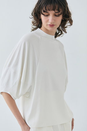 ベイジ，/BEIGE，のNADIA（ナディア）/ボリュームスリーブ半袖ボトルネックニット(110300/110301)