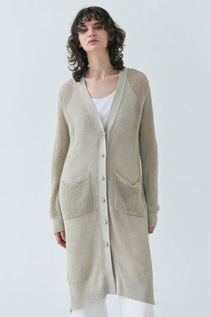 【美品】BEIGE,　ベイジ　ウール タートルネック ニット 赤　サイズ4 ビッグニットタートル(ショート) （ニット・セーター