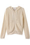 OPTICAL（オプティカル）/ペーパーヤーンフーディージップニット ベイジ，/BEIGE， Ecru