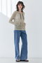 OPTICAL（オプティカル）/ペーパーヤーンフーディージップニット ベイジ，/BEIGE，