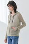OPTICAL（オプティカル）/ペーパーヤーンフーディージップニット ベイジ，/BEIGE，